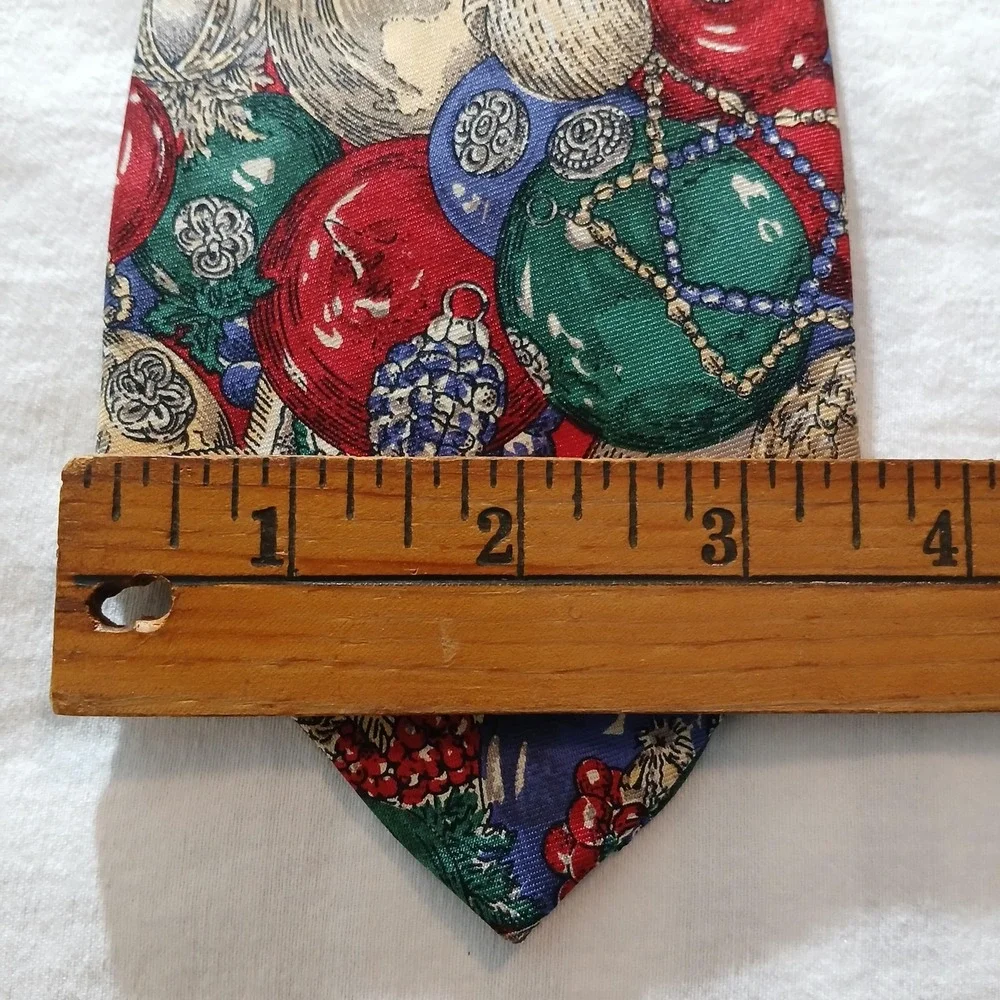 Vintage Robert Talbott Silk Tie Mens Christmas Ornaments Holiday Made USA 90s‎